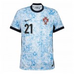 Günstige Fußballtrikots Portugal Diogo J. 21 Auswärtstrikot EURO 2024 Kurzarm